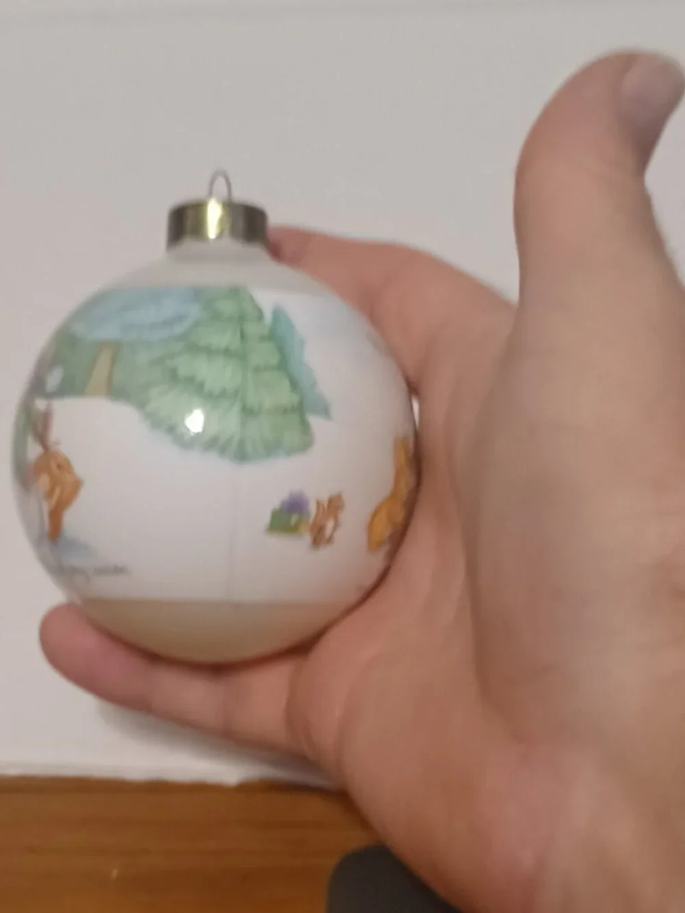 Hallmark Christmas Keepsake Ornament Dated 2001 "WINTER FRIENDS" Glass Ball - Picture 9 of 13